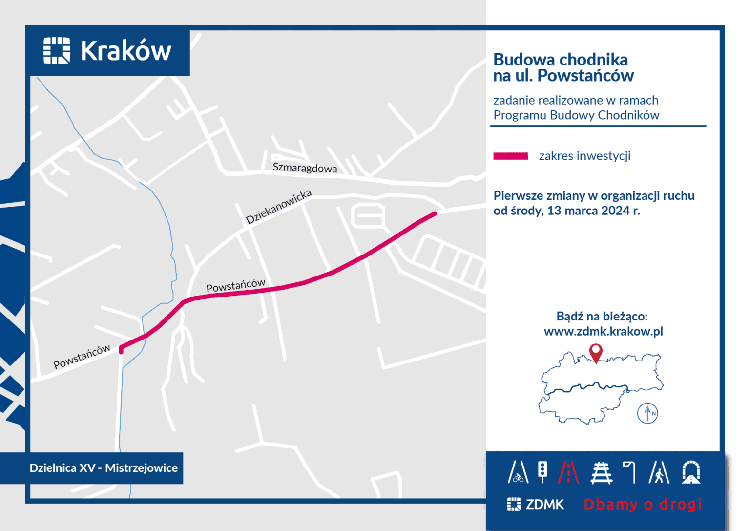 Budowa chodnika na ul. Powstańców